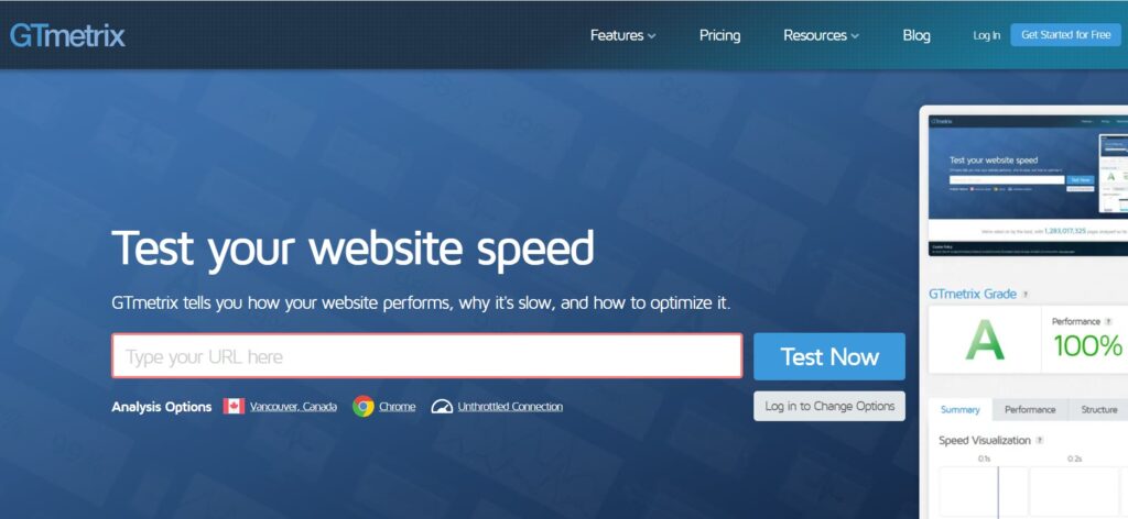 eCommerce CRO Tool: GTmetrix